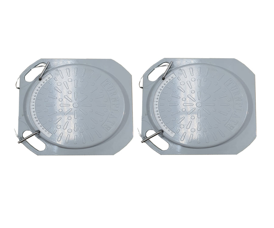 2PC Aluminum Wheel Alignment Turntable Pair 360° Rotating Turn Plate (inc GST)