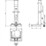 Wireless Mobile Truck, Bus, Forklift. Caravan, Tractor Column Lift Hoist 10Tonne Per Column