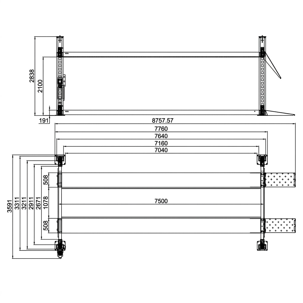 Custom Built 4 Post Car Hoist