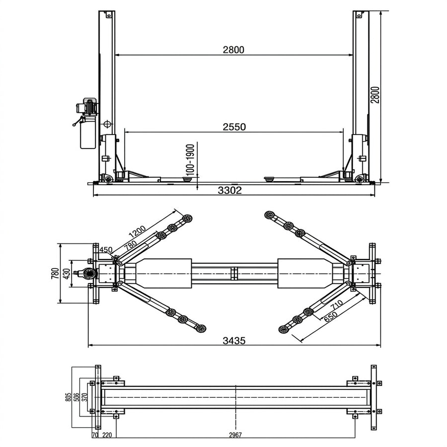 YL-140B Base Plate Car Hoist 4.5 Tonne Suitable for Thinner Concrete