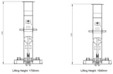 Wireless Mobile Truck, Bus, Forklift. Caravan, Tractor Column Lift Hoist 10Tonne Per Column