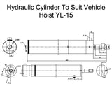 Hydraulic Cylinder/Rams for 4 Post Vehicle Hoists 4 Tonne to 15 Tonne