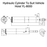 Hydraulic Cylinder/Rams for 4 Post Vehicle Hoists 4 Tonne to 15 Tonne