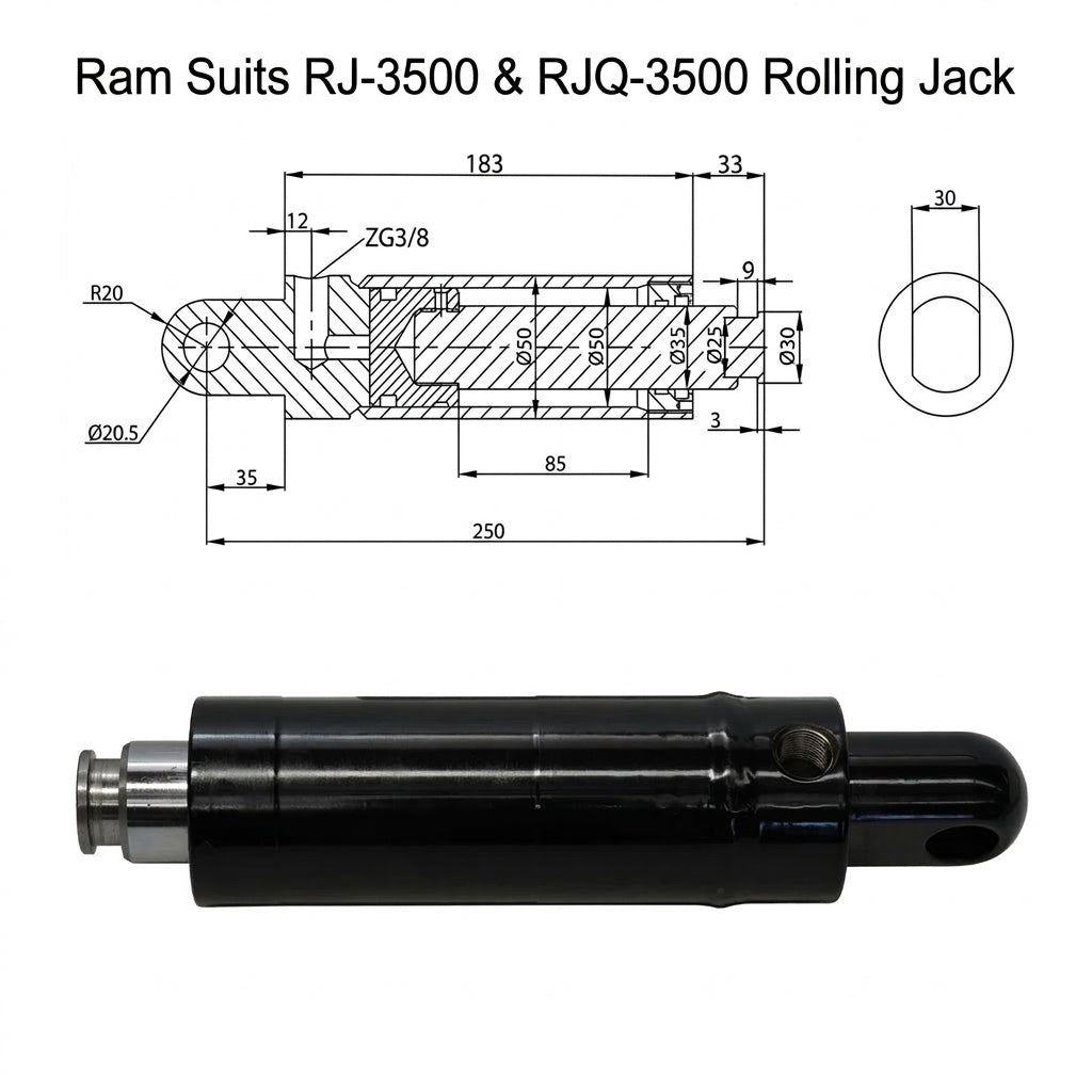 Hydraulic Cylinder/Rams For Rolling Jacks
