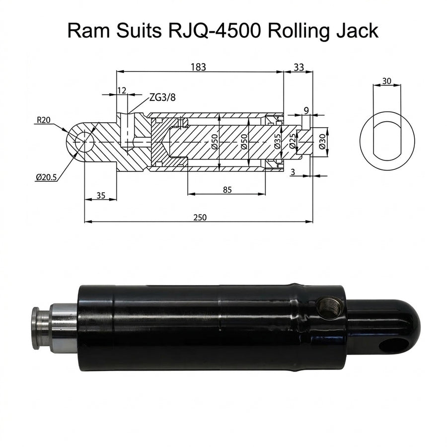 Hydraulic Cylinder/Rams For Rolling Jacks