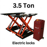 Highlift YL635BE CAR SCISSOR LIFT Max Lift Capacity 3.5Tonne With Electric Locks, Wheel Kit & Rubber Pads