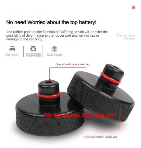 Tesla Model3/Y/S/X Rubber Lifting Jack Pad Adapter Lift Point Repair Tool Pucks Chassis Stands Styling Suitable Accessories