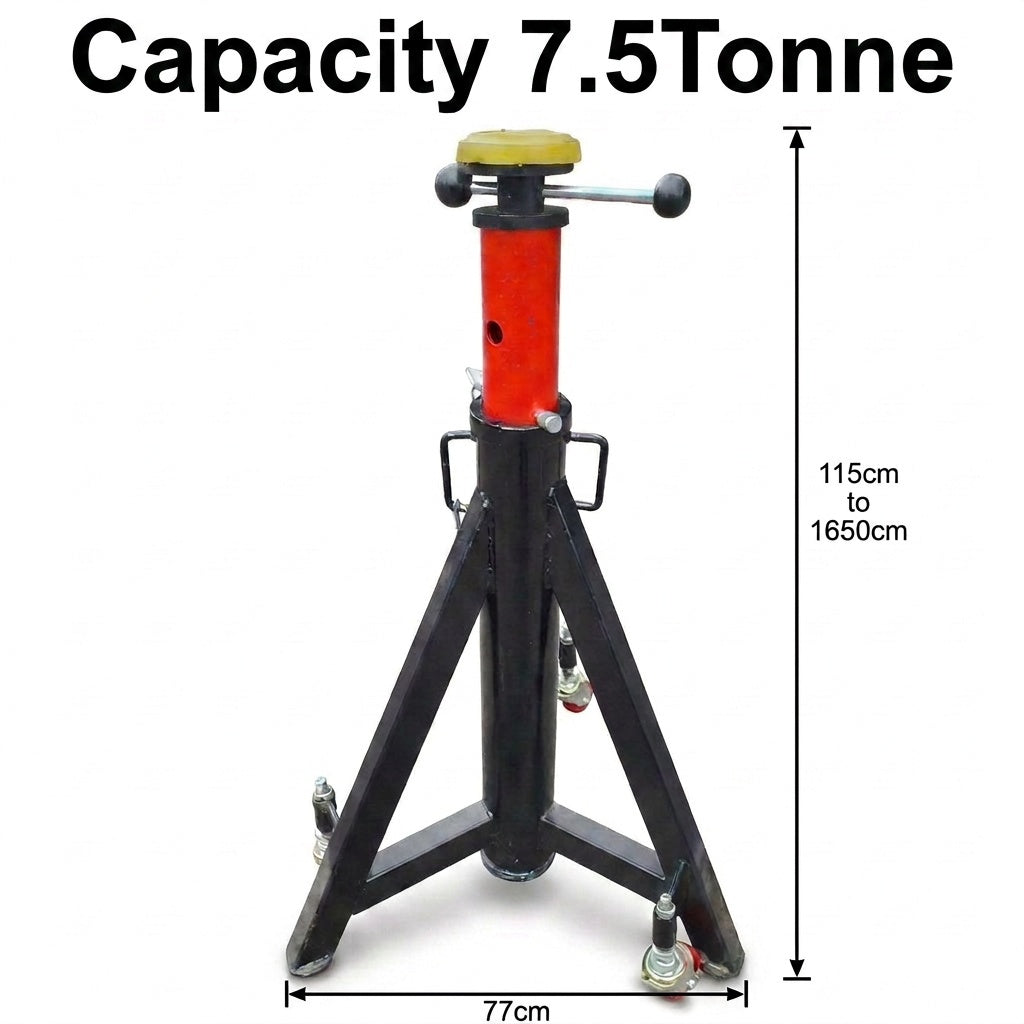 1 x 7.5 Tonne Car Truck Axle Support Jack Stand