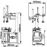 DS-706C3 24" Rim Assist Arm Tyre Changer Swing Arm Wheel Changer