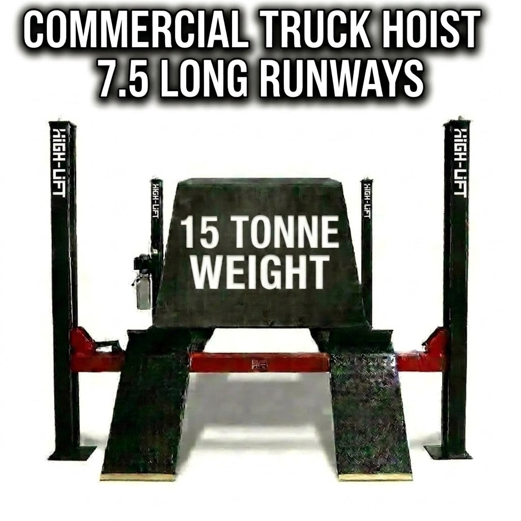 Highlift 15 Ton 4 Post Truck Hoist Extra Long 7.5Meters