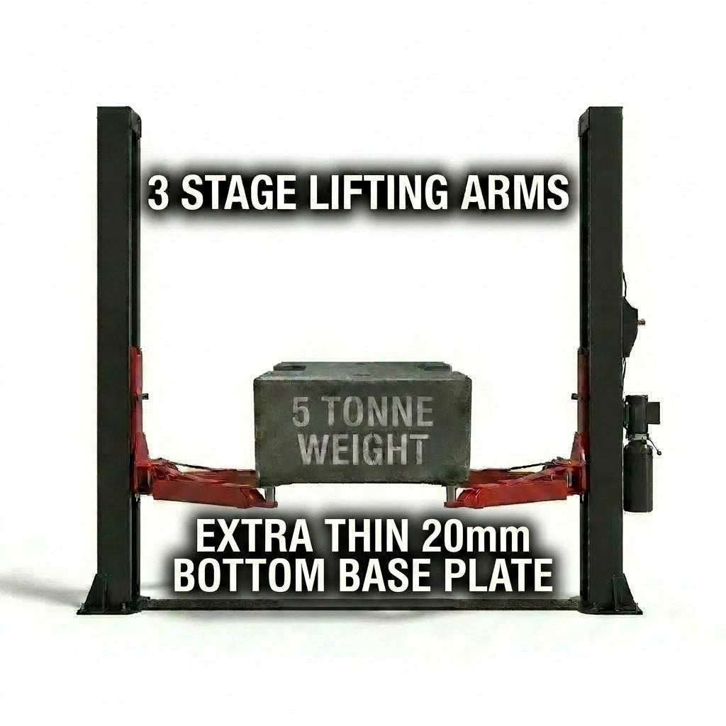 YL-250 Base Plate Car Hoist 5 Tonne Extra Thick Columns Single Point Release 5000kg