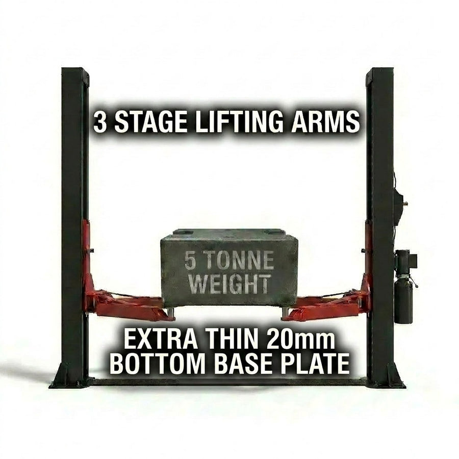 YL-250 Base Plate Car Hoist 5 Tonne Extra Thick Columns Single Point Release 5000kg