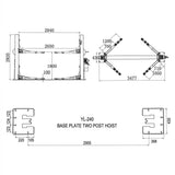 4.5 Tonne Base Plate Car Hoist Single Point Release YL-240