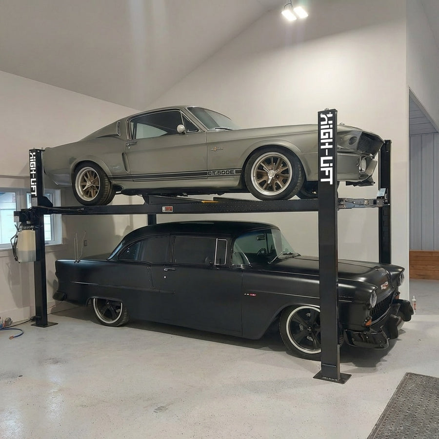 Highlift AYL4000-H 4 Post Car Hoist 4 Tonne Extra High Workshop Storage Hoist