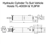 Hydraulic Cylinder/Rams for 4 Post Vehicle Hoists 4 Tonne to 15 Tonne
