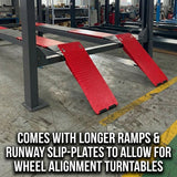 Highlift YL-8000 8 Tonne 4 Post Truck, Car Commercial Use with Wheel Alignment Slip Plates