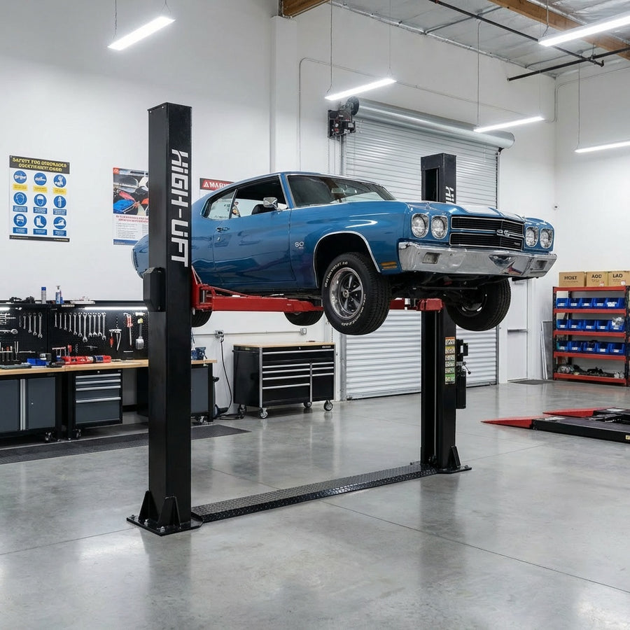 YL-250 Base Plate Car Hoist 5 Tonne Extra Thick Columns Single Point Release 5000kg