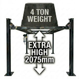 Highlift AYL4000-H 4 Post Car Hoist 4 Tonne Extra High Workshop Storage Hoist