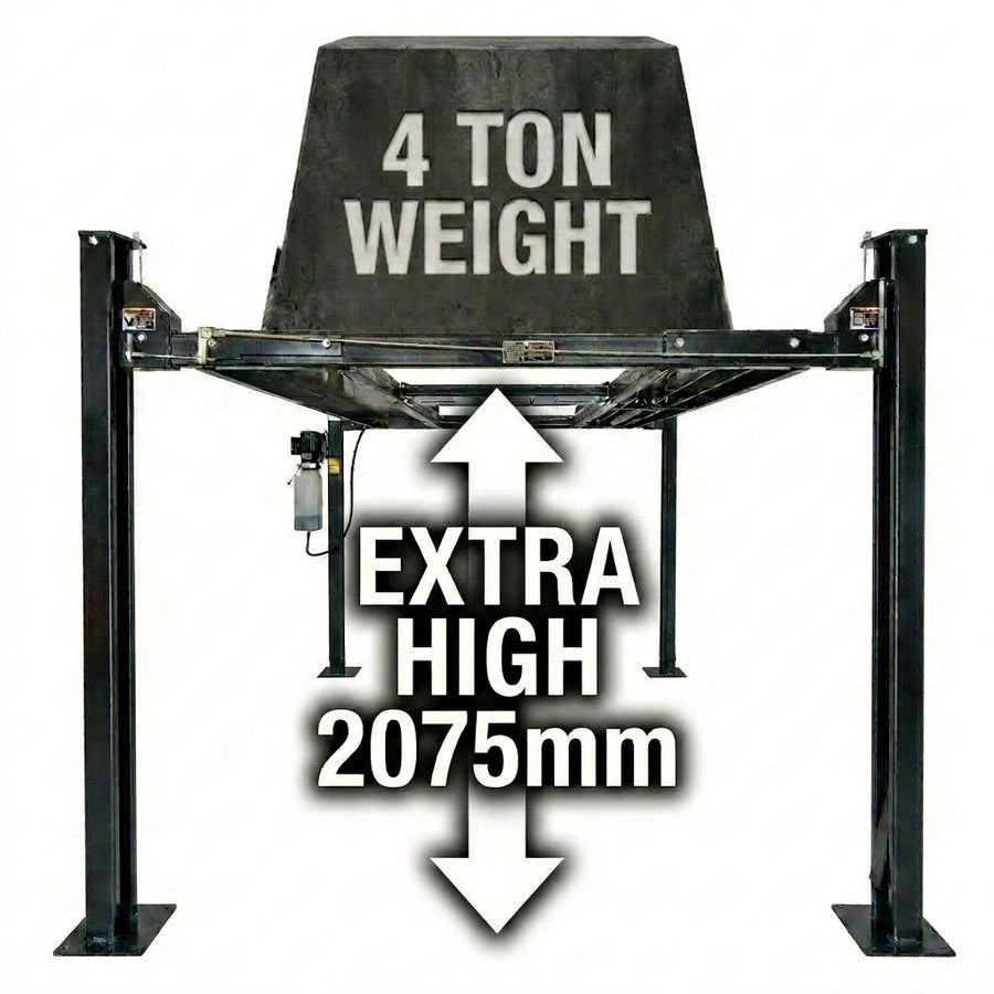 Highlift AYL4000-H 4 Post Car Hoist 4 Tonne Extra High Workshop Storage Hoist