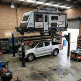 4 Post Caravan Storage Hoist 4.5 Tonne Extra High & Wide Model