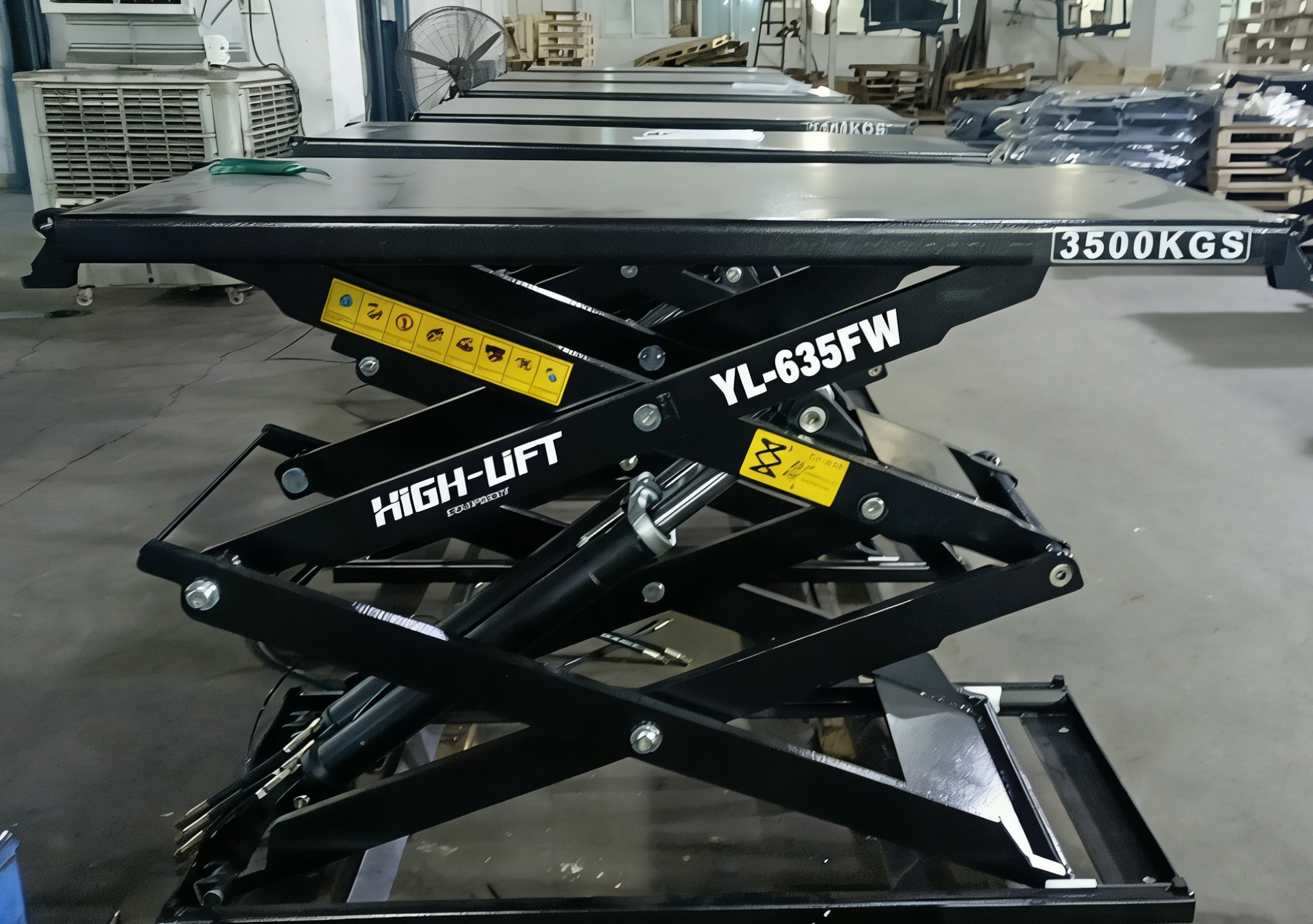 YL635FW Car Scissor Lift  3.5 Tonne Full Lift Height 1800mm (inc GST)