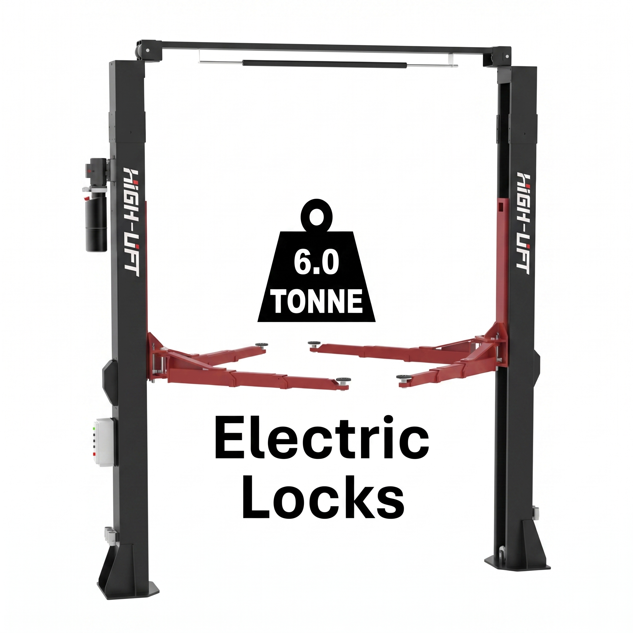 6 Ton YL-650E Clear Floor Car Hoist Extra Thick Columns, Electric Lock Release 6000kg (inc GST)