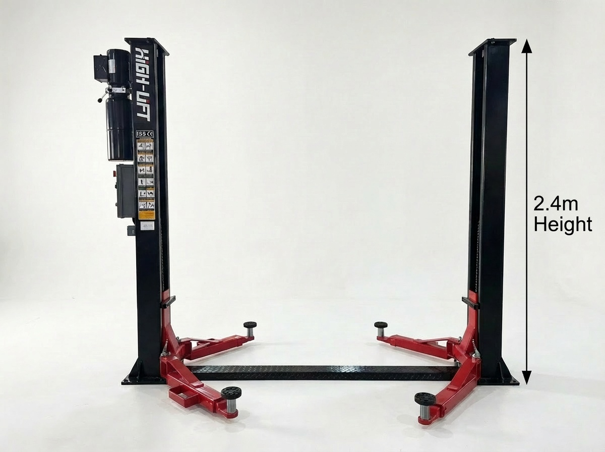 2.4m High Low Profile 4.5 Ton Base Plate Car Hoist Electric Locks Suitable for Home Garage - Image 5